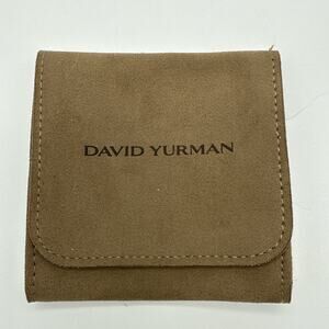 NEW David Yurman Large Brown Suede Pouch w/ Magnetic Closure 4" x 4" - FREE SHIP